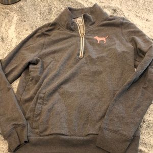 Pink Victoria’s Secret half zip sweatshirt M
